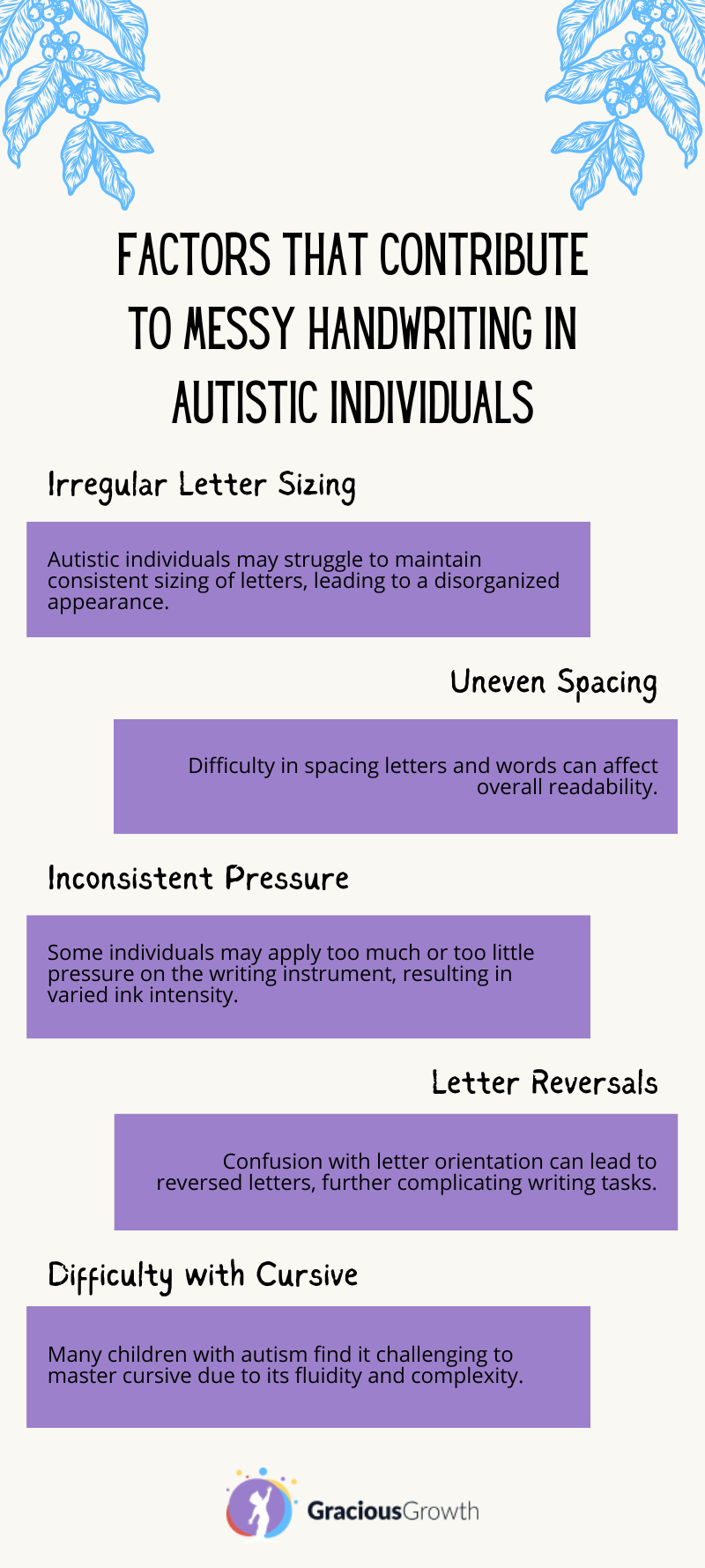 is there a connection between autism and messy handwriting